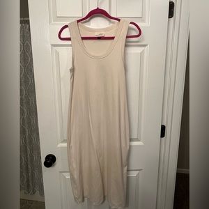 Cream midi tank dress
